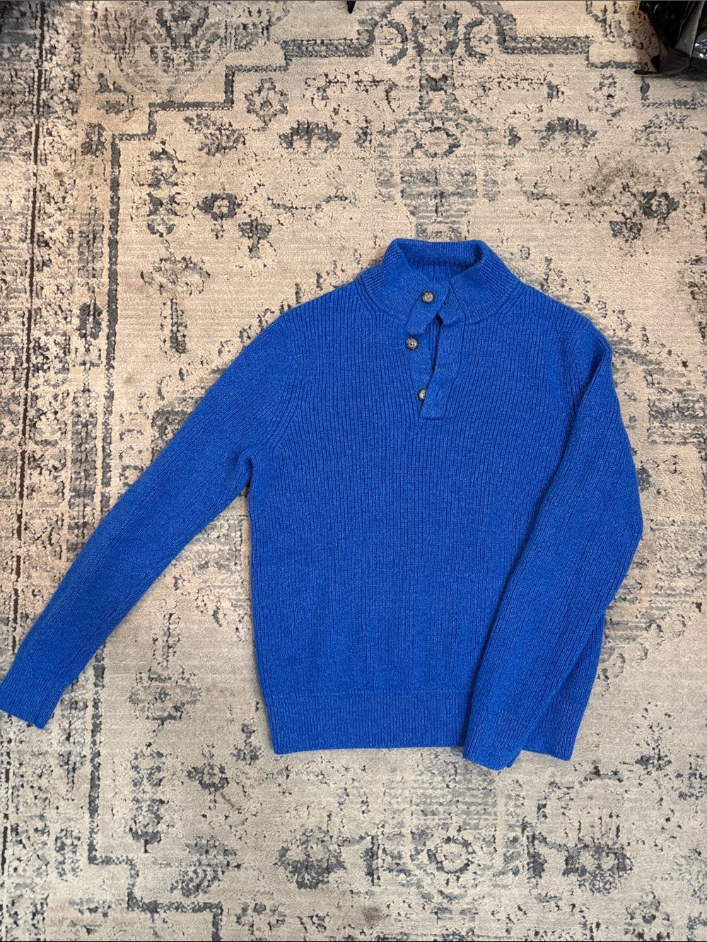 Vineyard Vines Men's Cobalt Blue Button Pullover